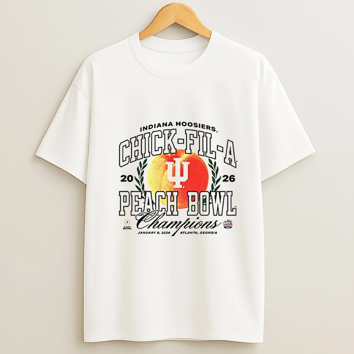 Indiana Hoosiers 2026 Peach Bowl Champs Chick Fil A T Shirt