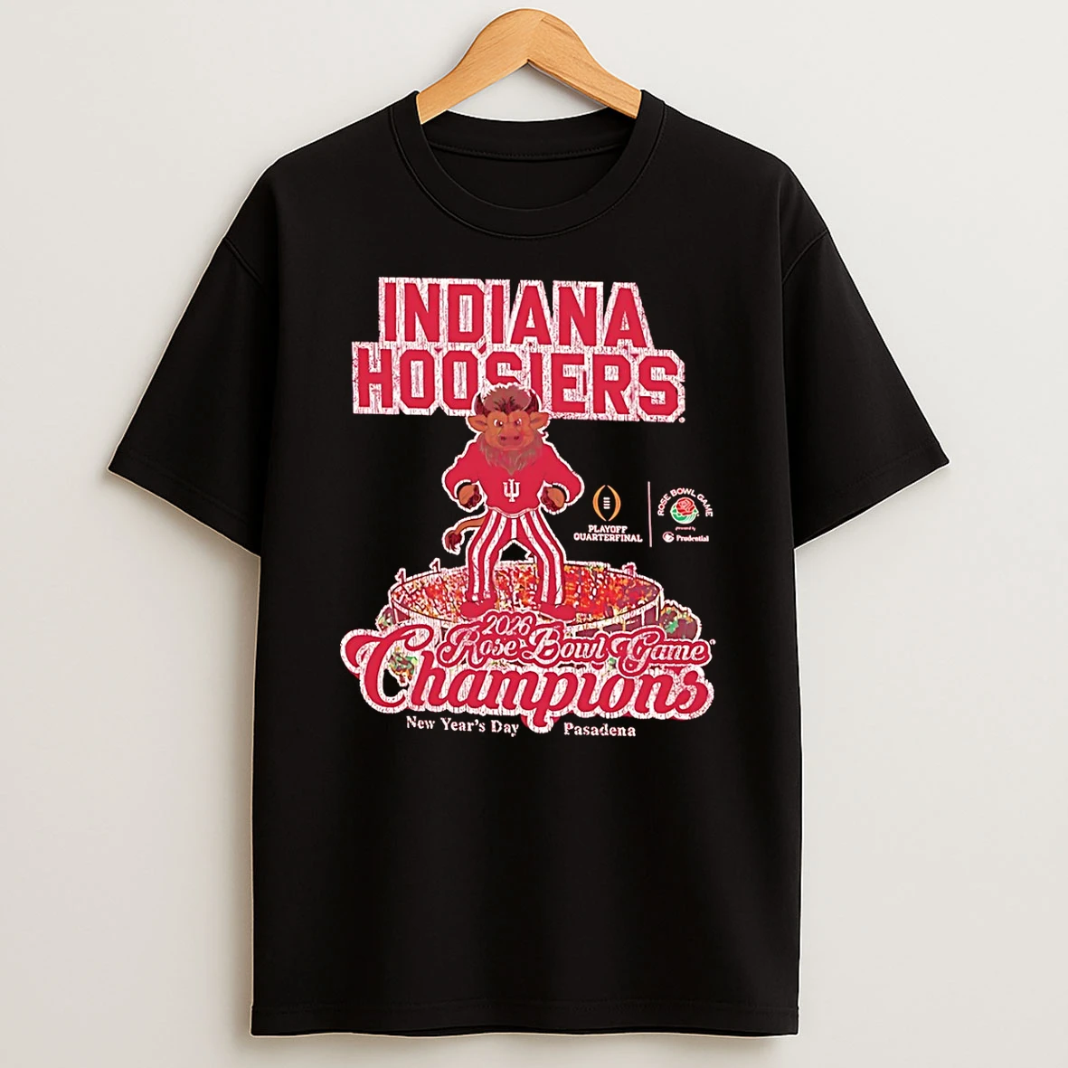 Indiana Hoosiers 2026 Rose Bowl Champions Bison T Shirt