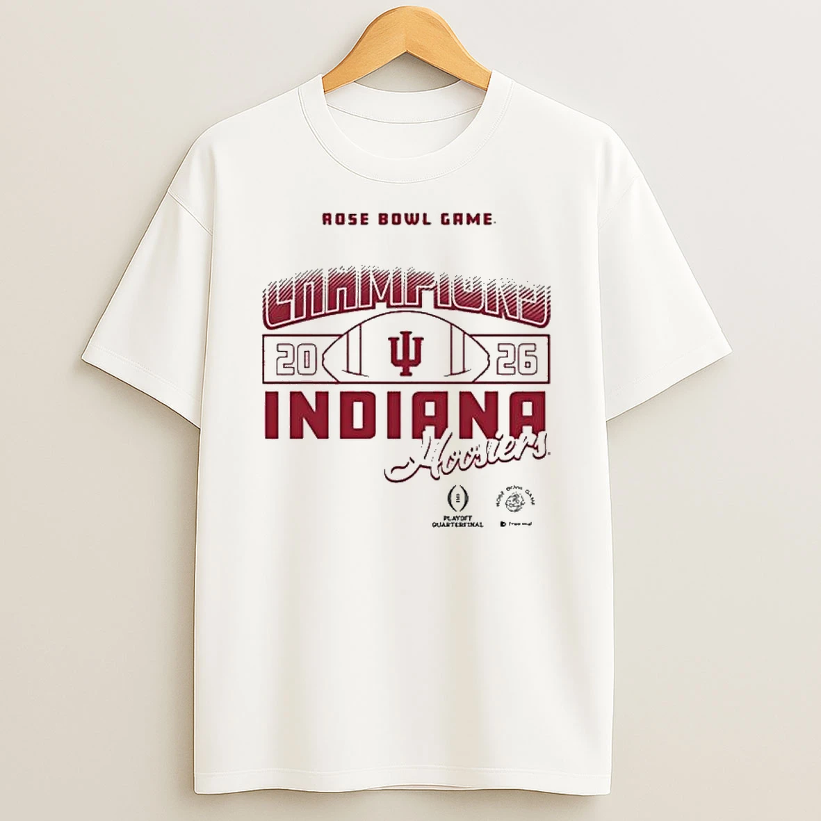Indiana Hoosiers 2026 Rose Bowl Game Champions Logo T Shirt