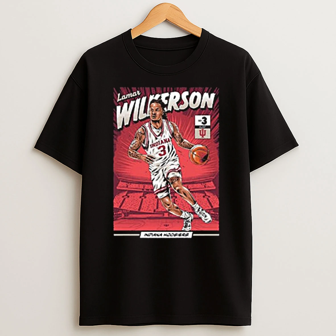 Indiana Hoosiers 3 Lamar Wilkerson Comic T Shirt