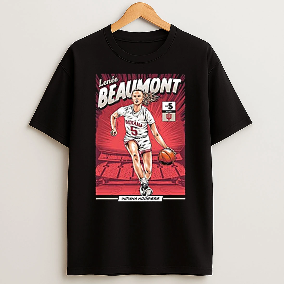 Indiana Hoosiers 5 Lenee Beaumont Comic T Shirt