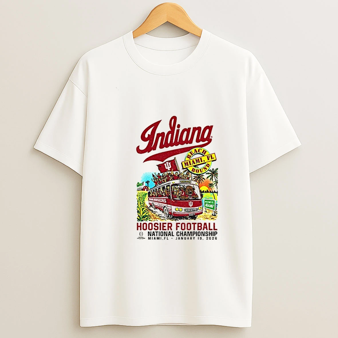 Indiana Hoosiers Cfp 2025 2026 Beach Bound T Shirt