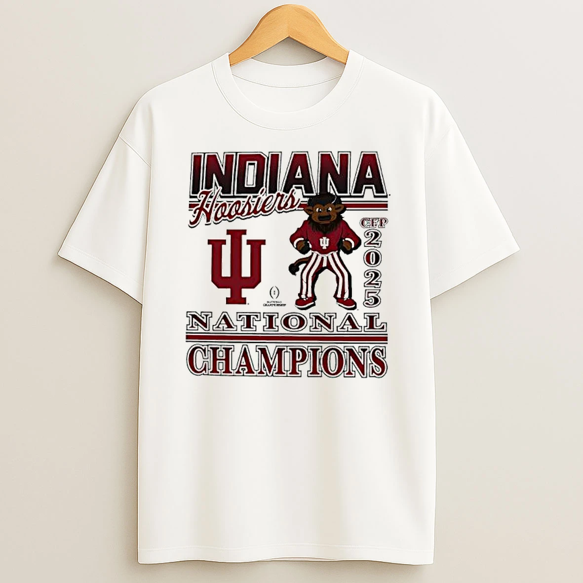 Indiana Hoosiers Cfp 2025 Mascot National Champions T Shirt