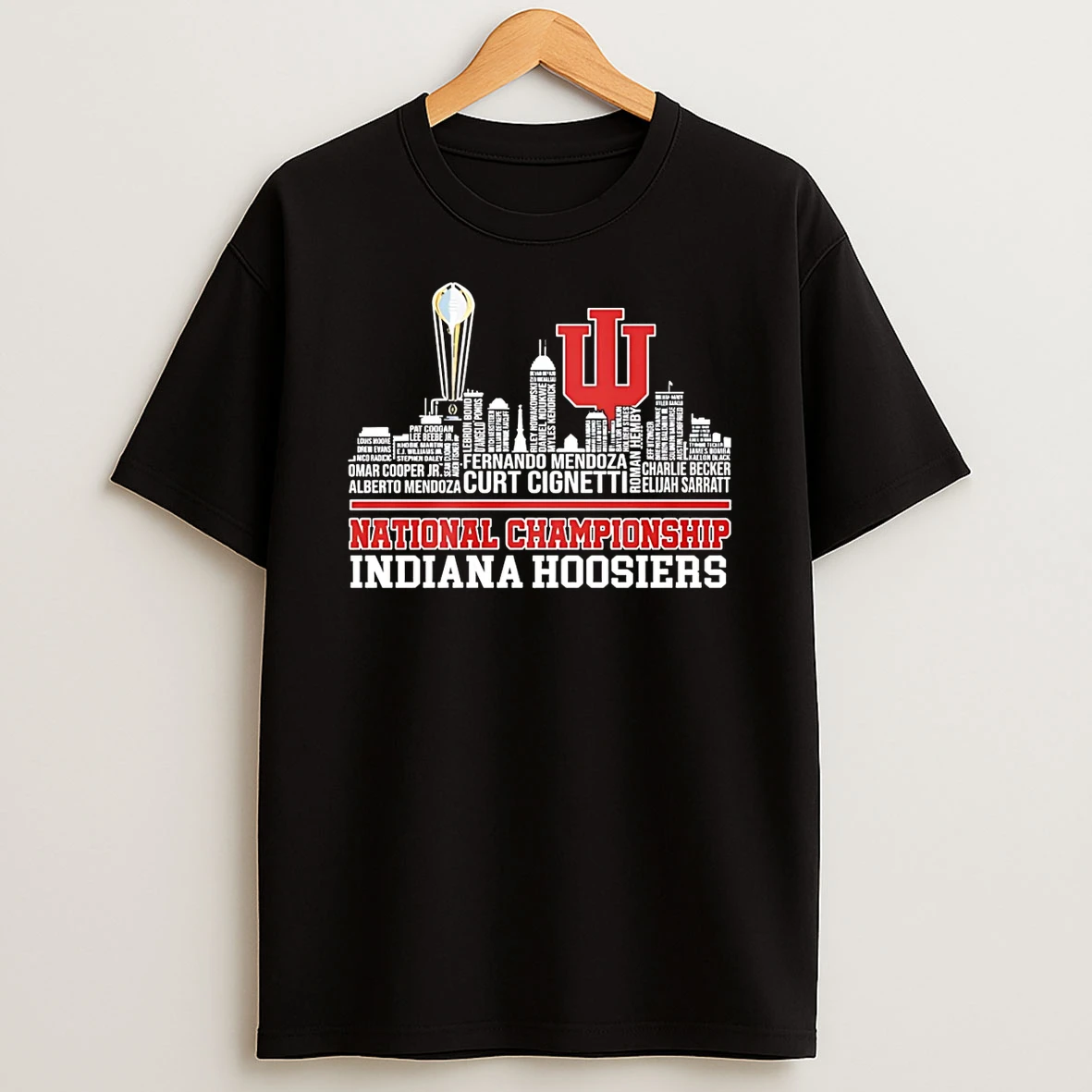 Indiana Hoosiers Cfp 2025 National Champions Player Names City T Shirt