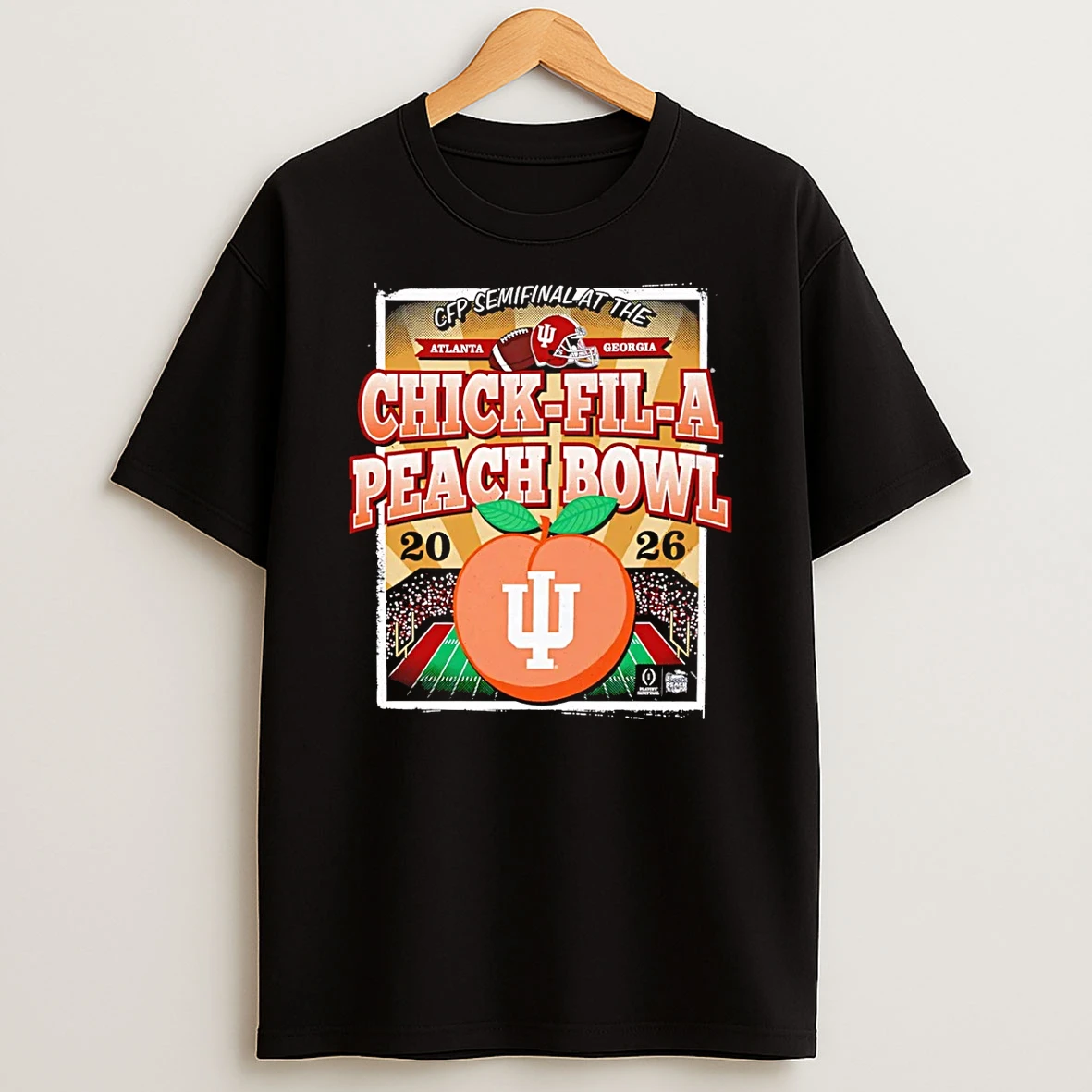 Indiana Hoosiers Cfp Chick Fil A Peach Bowl 2026 T Shirt