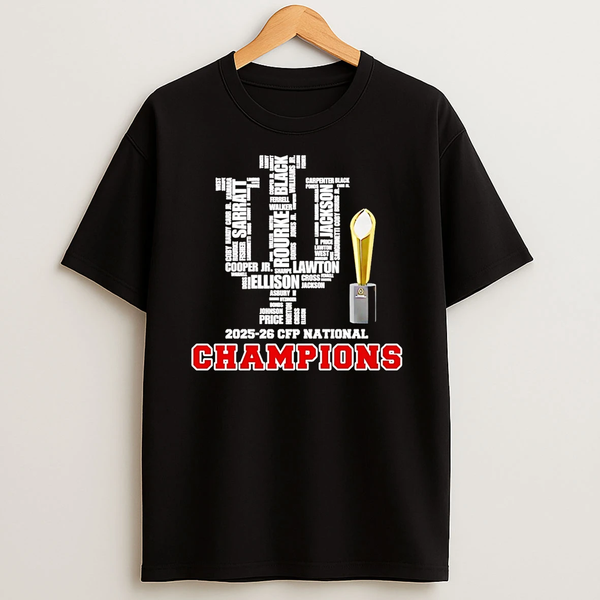 Indiana Hoosiers Cfp National Champions 2025 26 Logo T Shirt