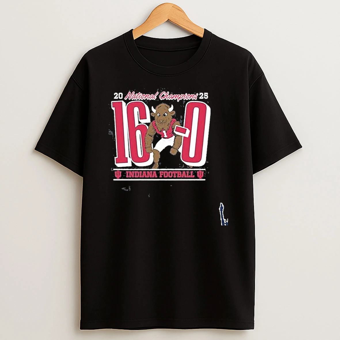 Indiana Hoosiers Cfp National Champions Bison Mascot 16 0 T Shirt