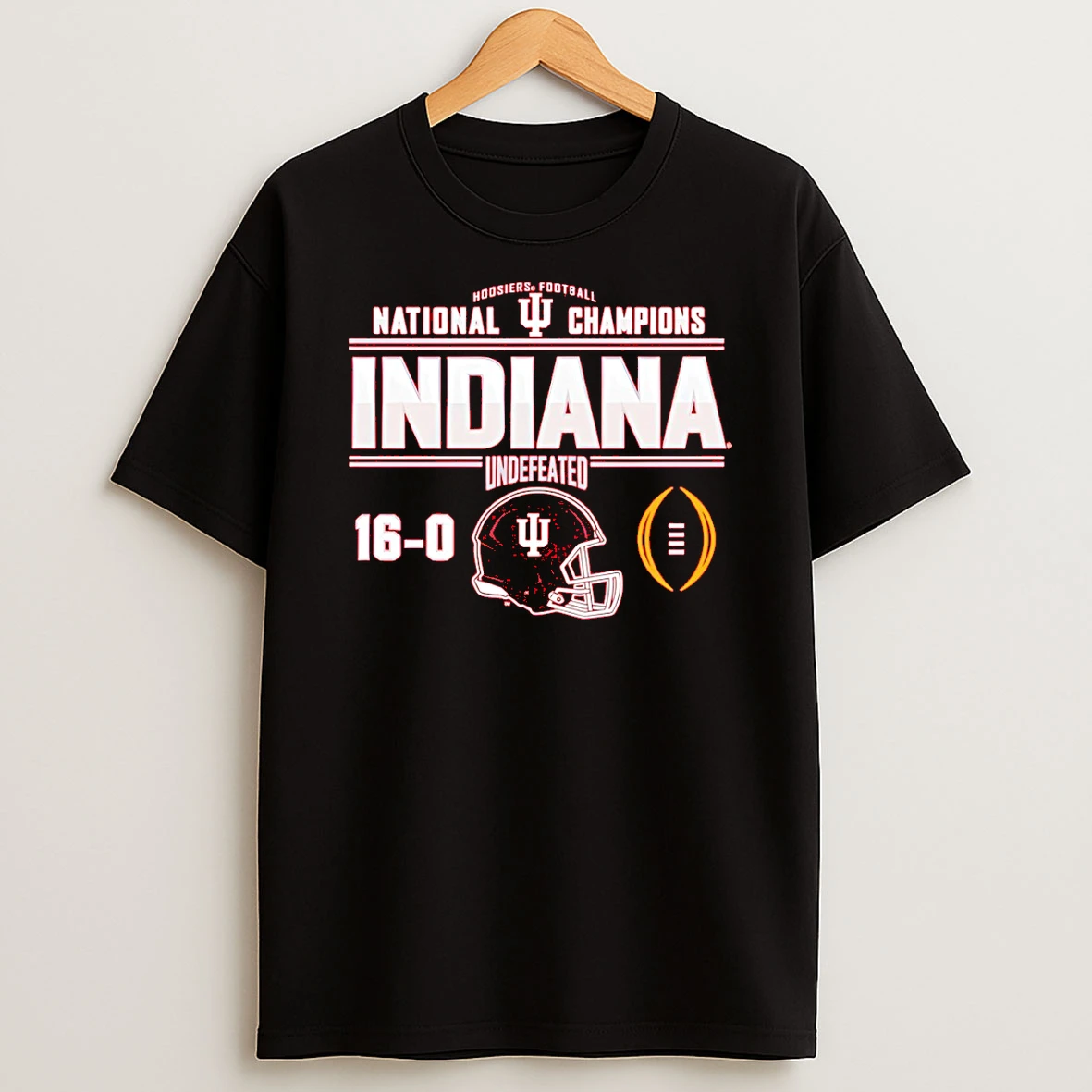 Indiana Hoosiers Cfp Playoff 2025 26 National Champions Undefeated 16 0 T Shirt