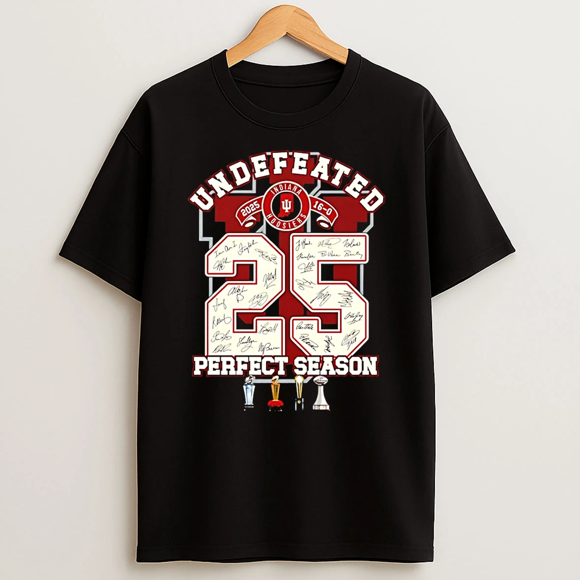 Indiana Hoosiers Cfp 2026 National Champions Undefeated Season Perfect Season T Shirt