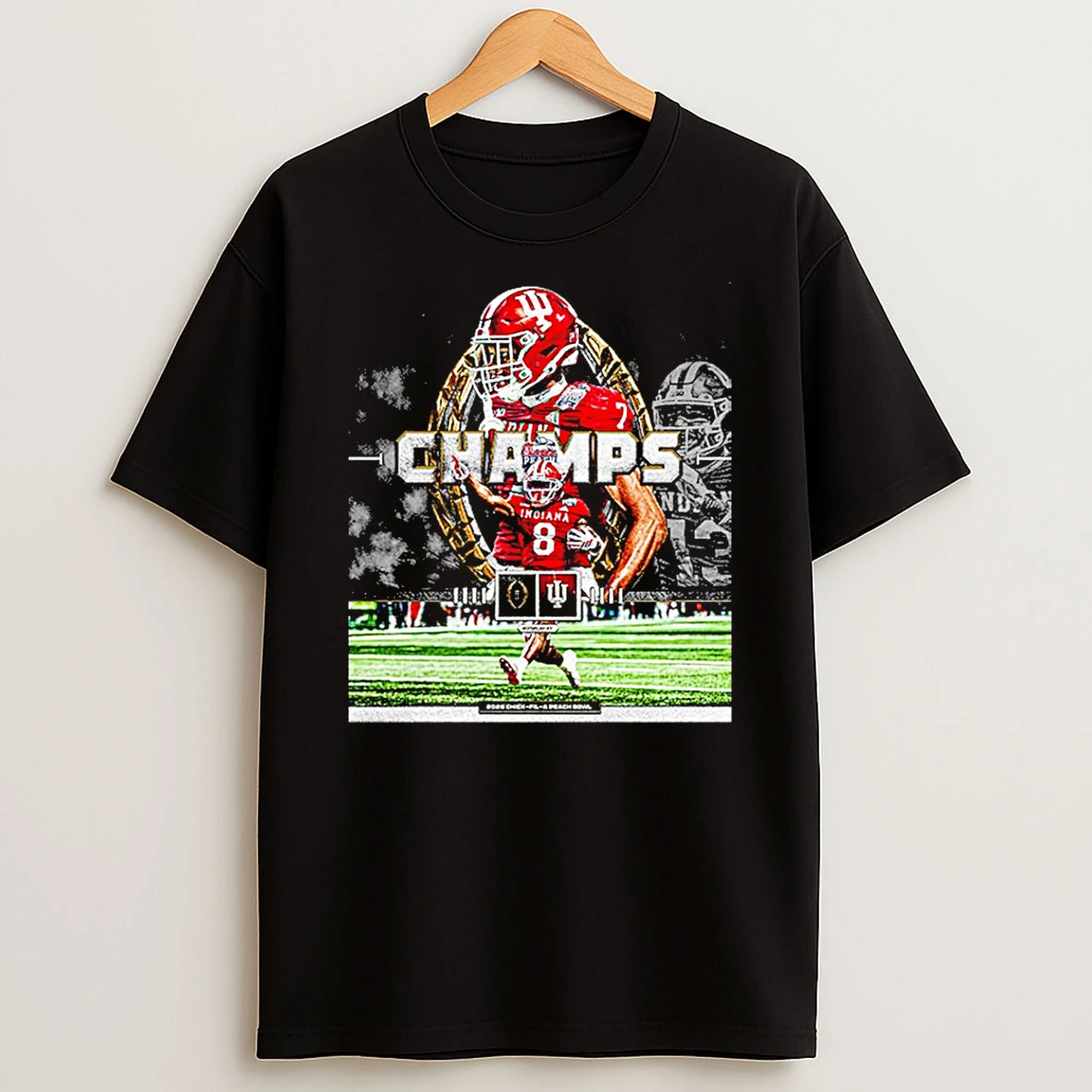 Indiana Hoosiers Champions 2026 Chick Fil A Peach Bowl Cfp Semifinal T Shirt