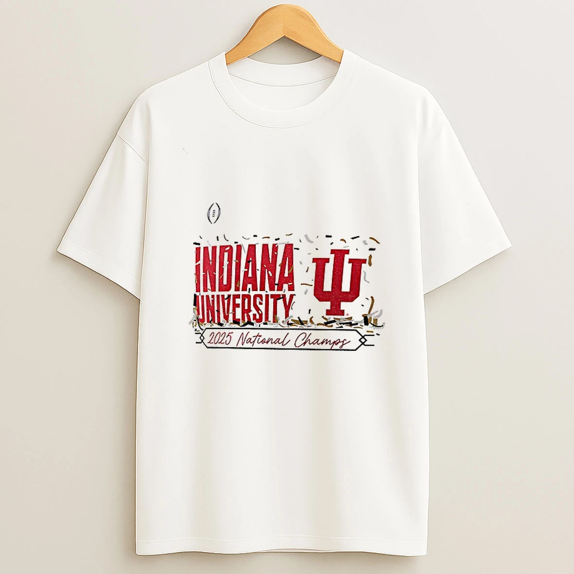 Indiana Hoosiers College Football Playoff 2025 National Champions Confetti T Shirt