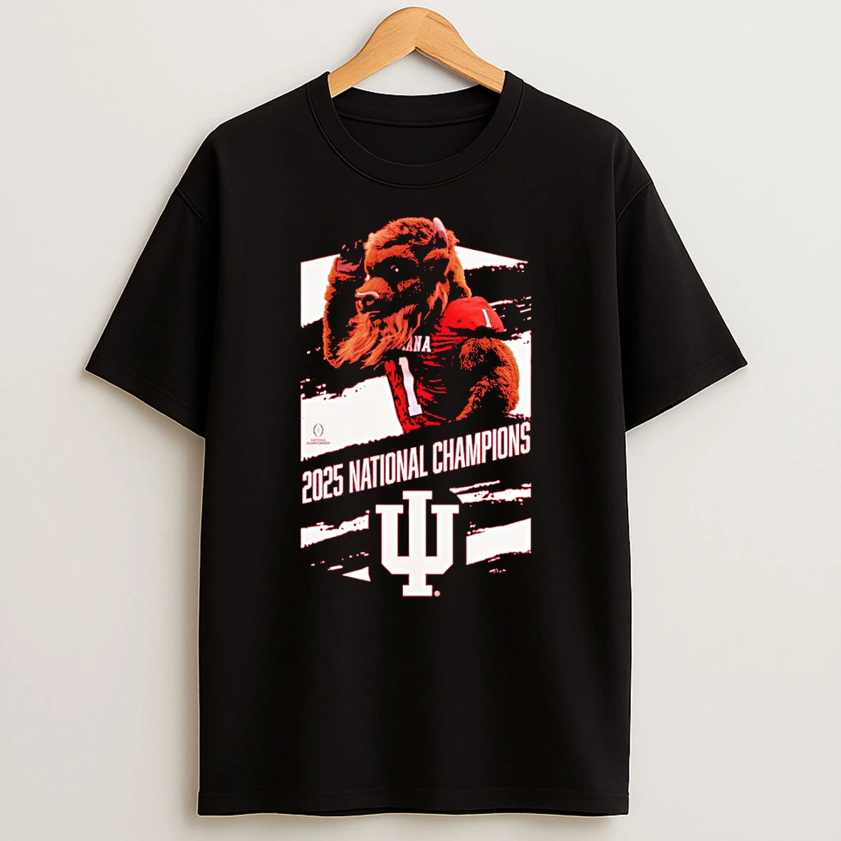 Indiana Hoosiers College Football Playoff 2025 National Champions Mascot T Shirt