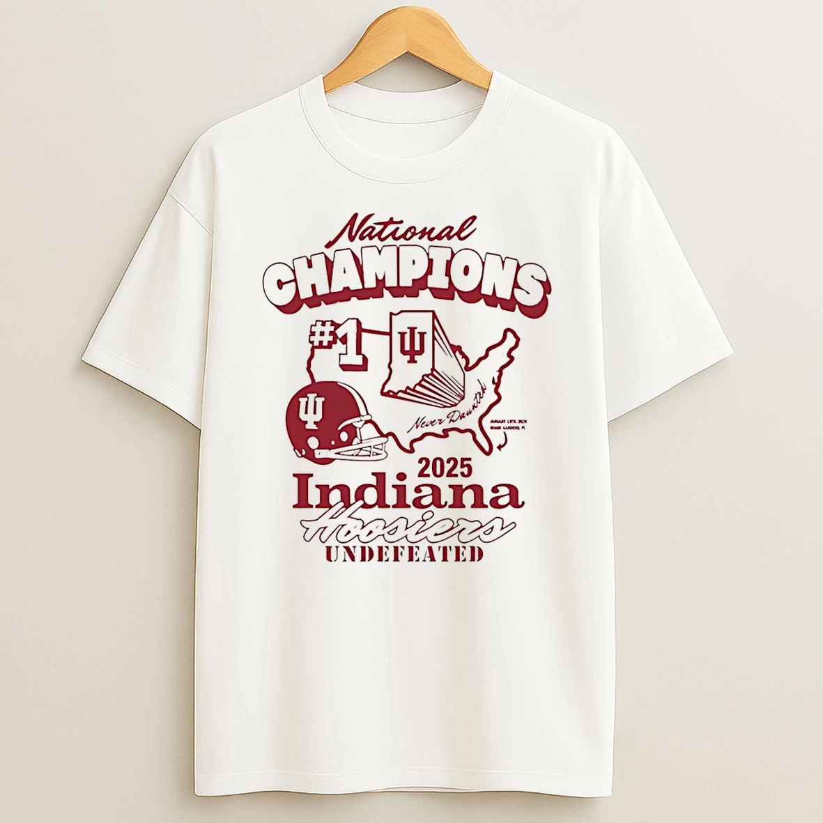 Indiana Hoosiers College Football Playoff 2025 National Champions Retro T Shirt