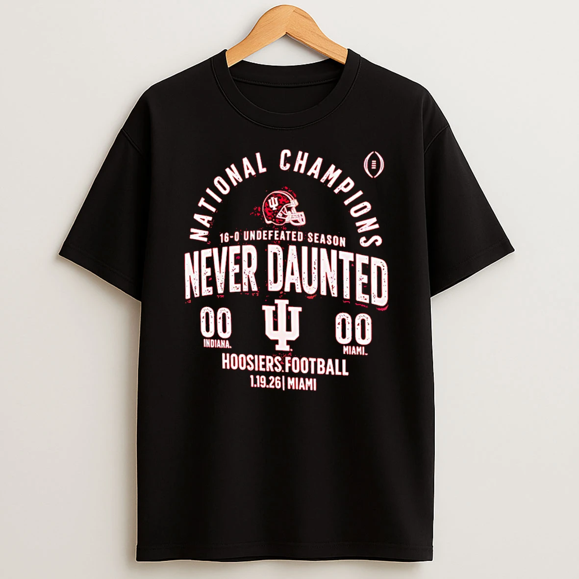 Indiana Hoosiers College Football Playoff 2025 National Champions Score 16 0 T Shirt