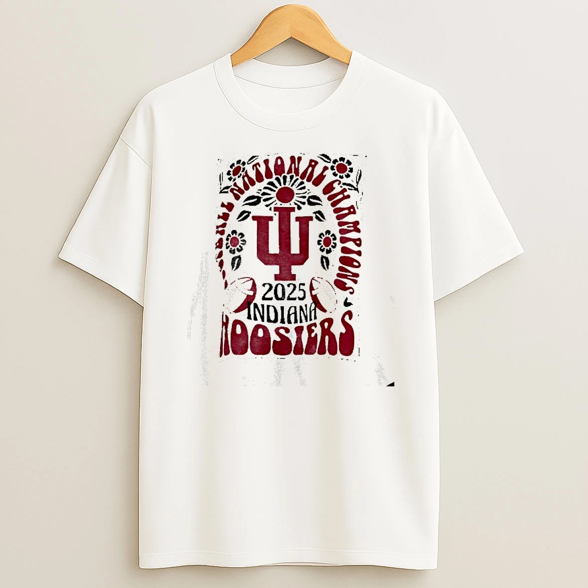 Indiana Hoosiers College Football Playoff 2025 National Champs Box Pattern T Shirt