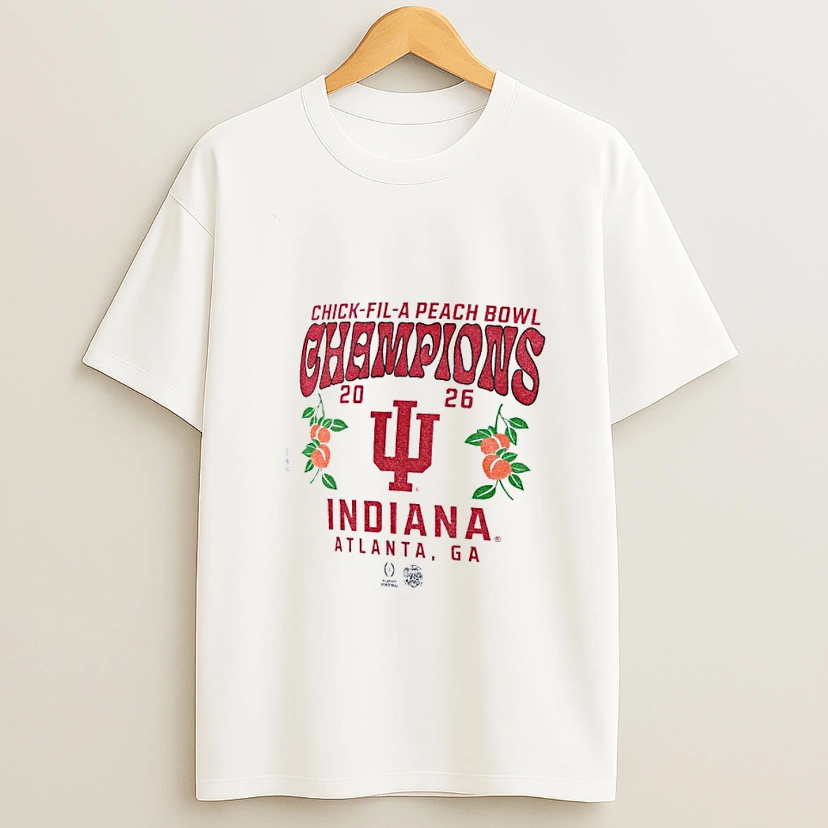 Indiana Hoosiers College Football Playoff 2026 Peach Bowl Champions Hometown Pride Atlanta T Shirt