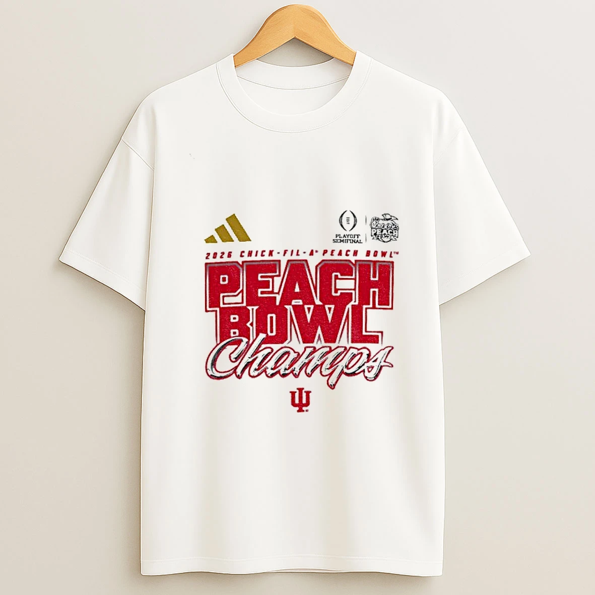 Indiana Hoosiers College Football Playoff 2026 Peach Bowl Champions T Shirt