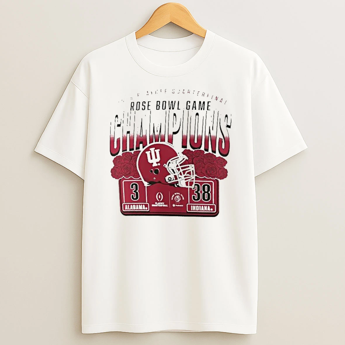 Indiana Hoosiers College Football Playoff 2026 Rose Bowl Champions Scoring Drive Helmet T Shirt