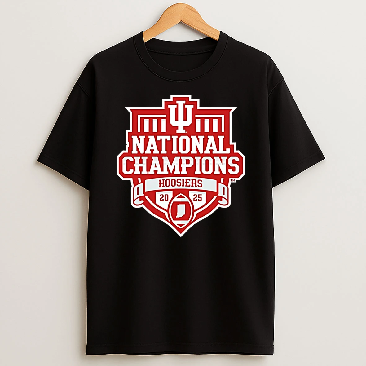 Indiana Hoosiers College Football Playoff National Champions 2025 Shield T Shirt