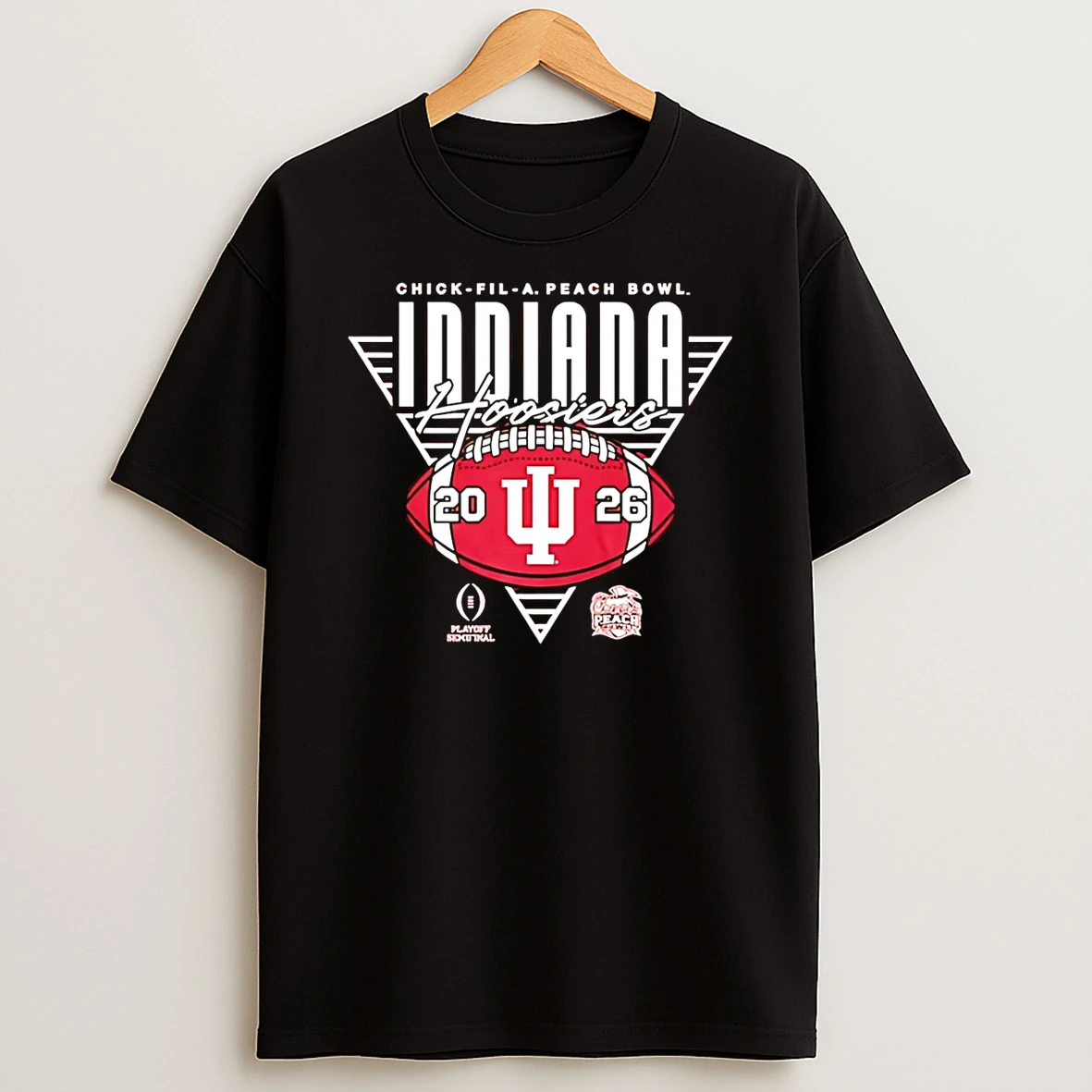 Indiana Hoosiers Crimson 2026 Peach Bowl Football T Shirt