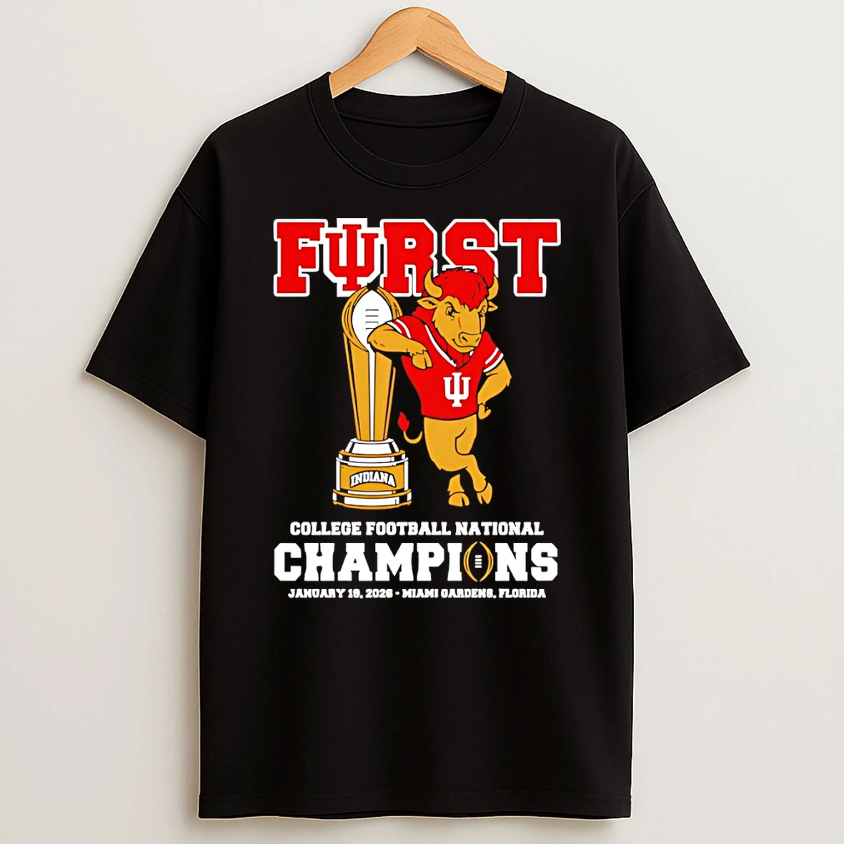 Indiana Hoosiers First 2026 Cfp College Football National Champions T Shirt