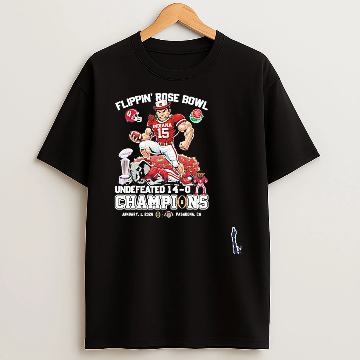 Indiana Hoosiers Flippin Rose Bowl Undefeated 14 0 Champions T Shirt