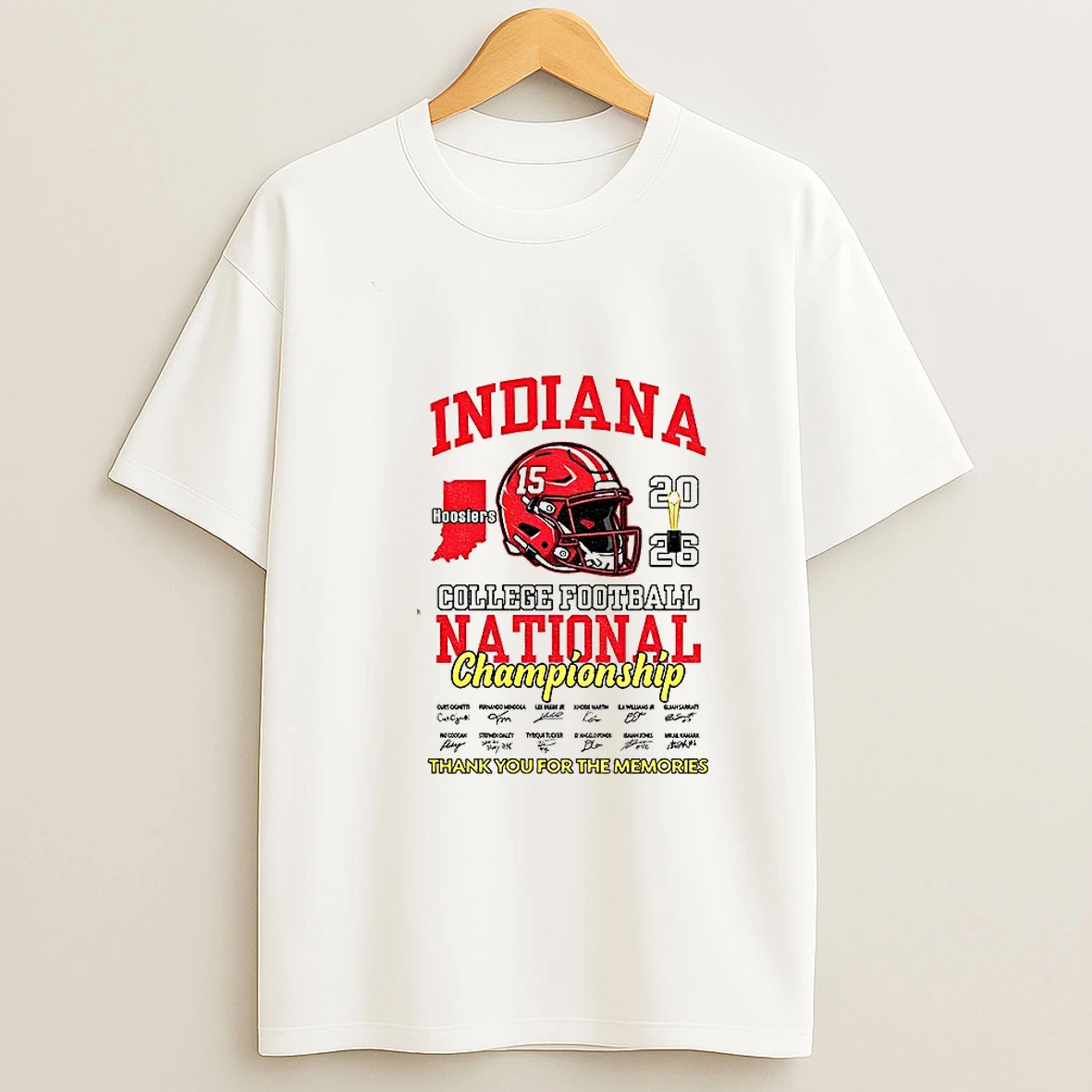 Indiana Hoosiers Football 2026 National Championship Thank You For The Memories Signature T Shirt