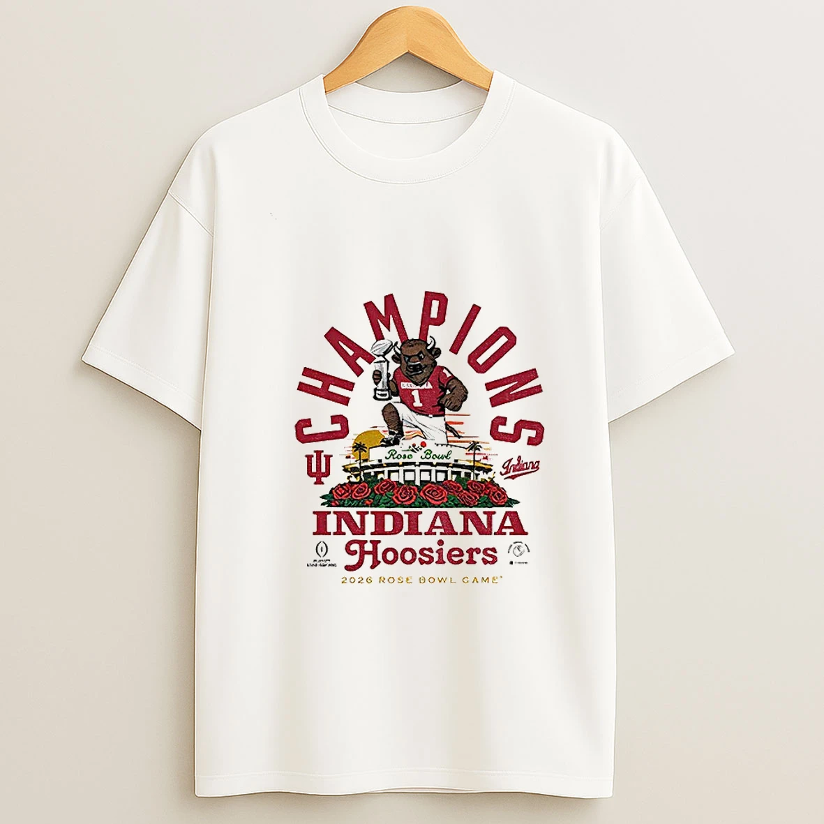 Indiana Hoosiers Football 2026 Rose Bowl Game Champions T Shirt