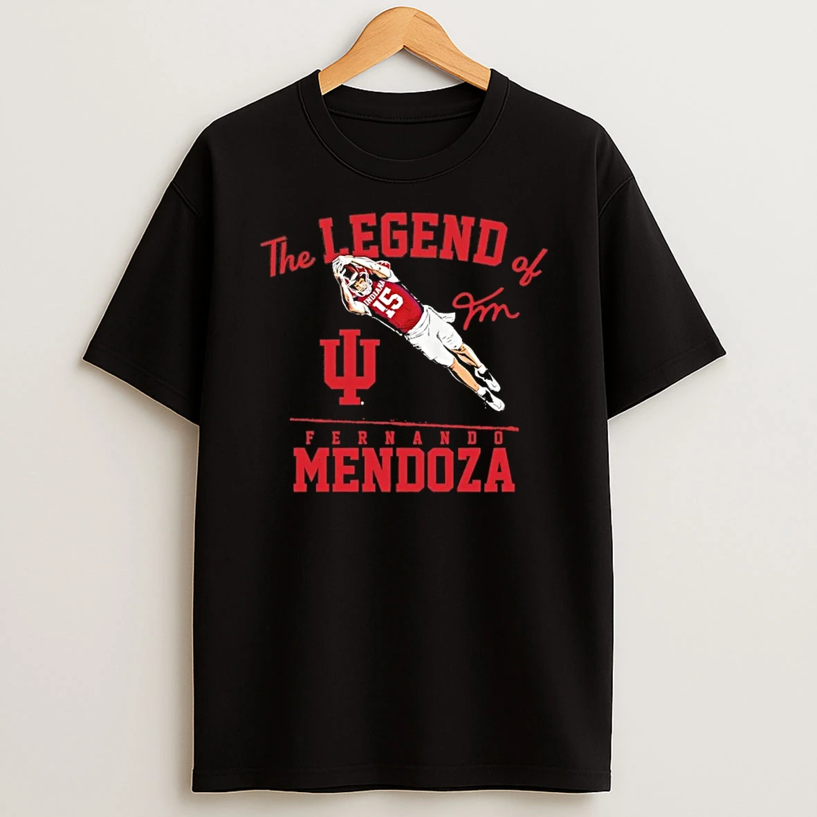 Indiana Hoosiers Football Legend Of Fernando Mendoza Signature T Shirt