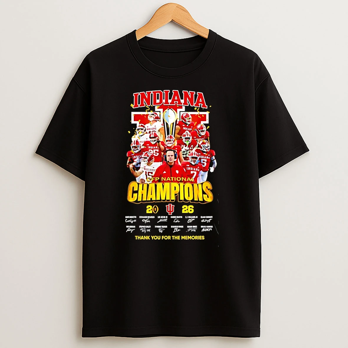 Indiana Hoosiers Football National Champions 2026 Thank You For The Memories T Shirt