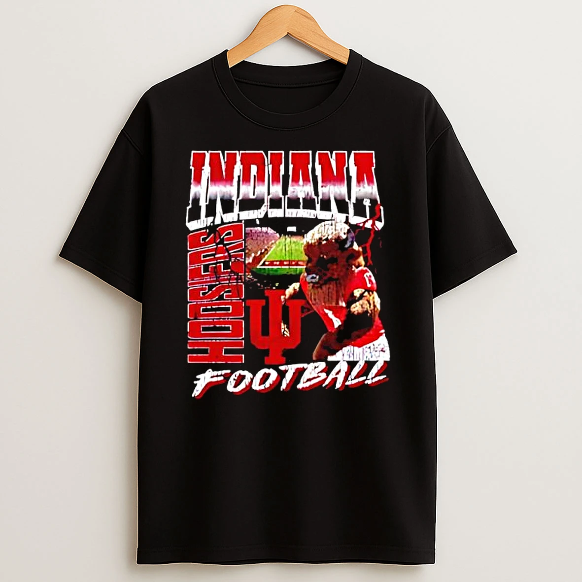 Indiana Hoosiers Hoosier The Bison Football Mascot T Shirt
