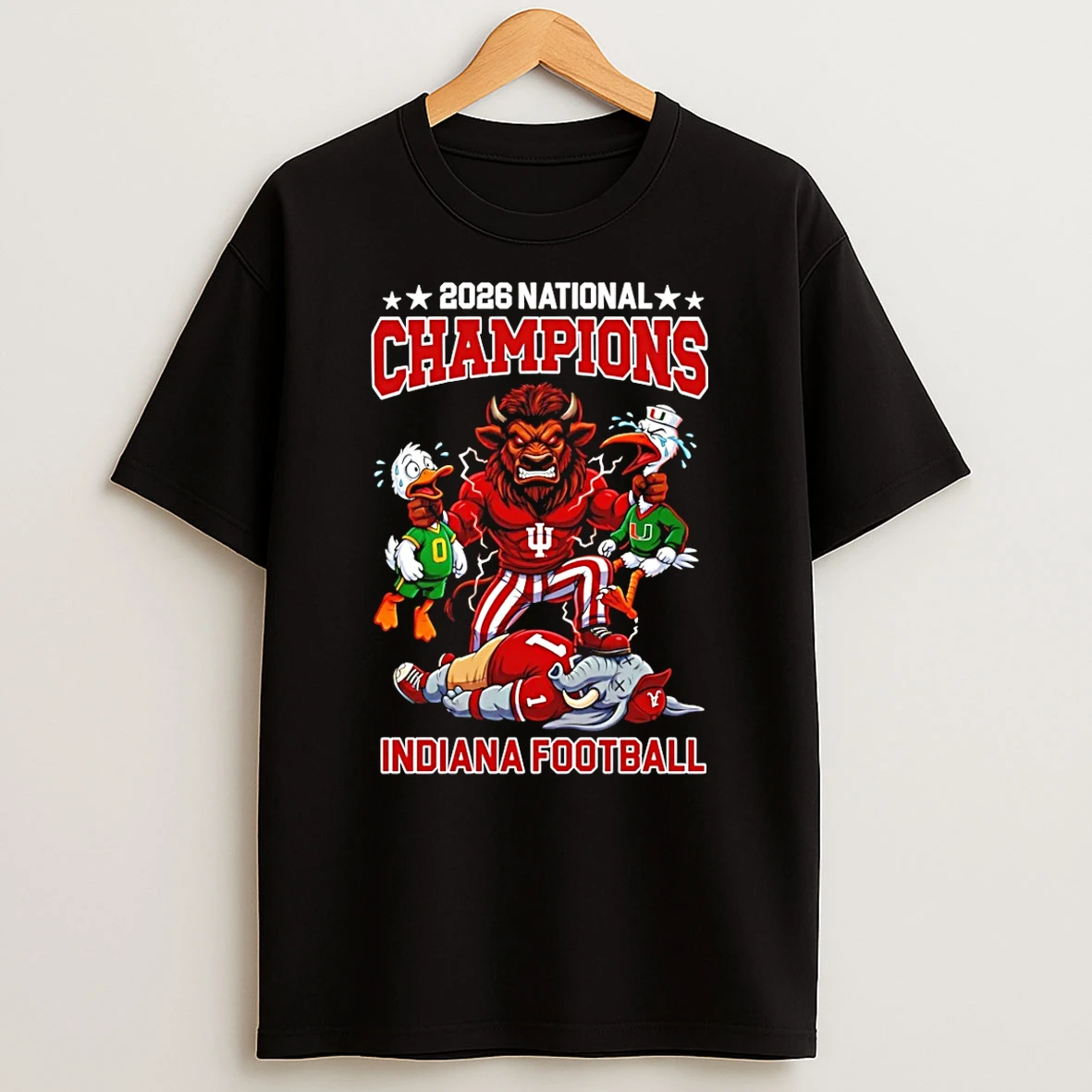 Indiana Hoosiers National Champions 2025 26 Mascot Classic T Shirt
