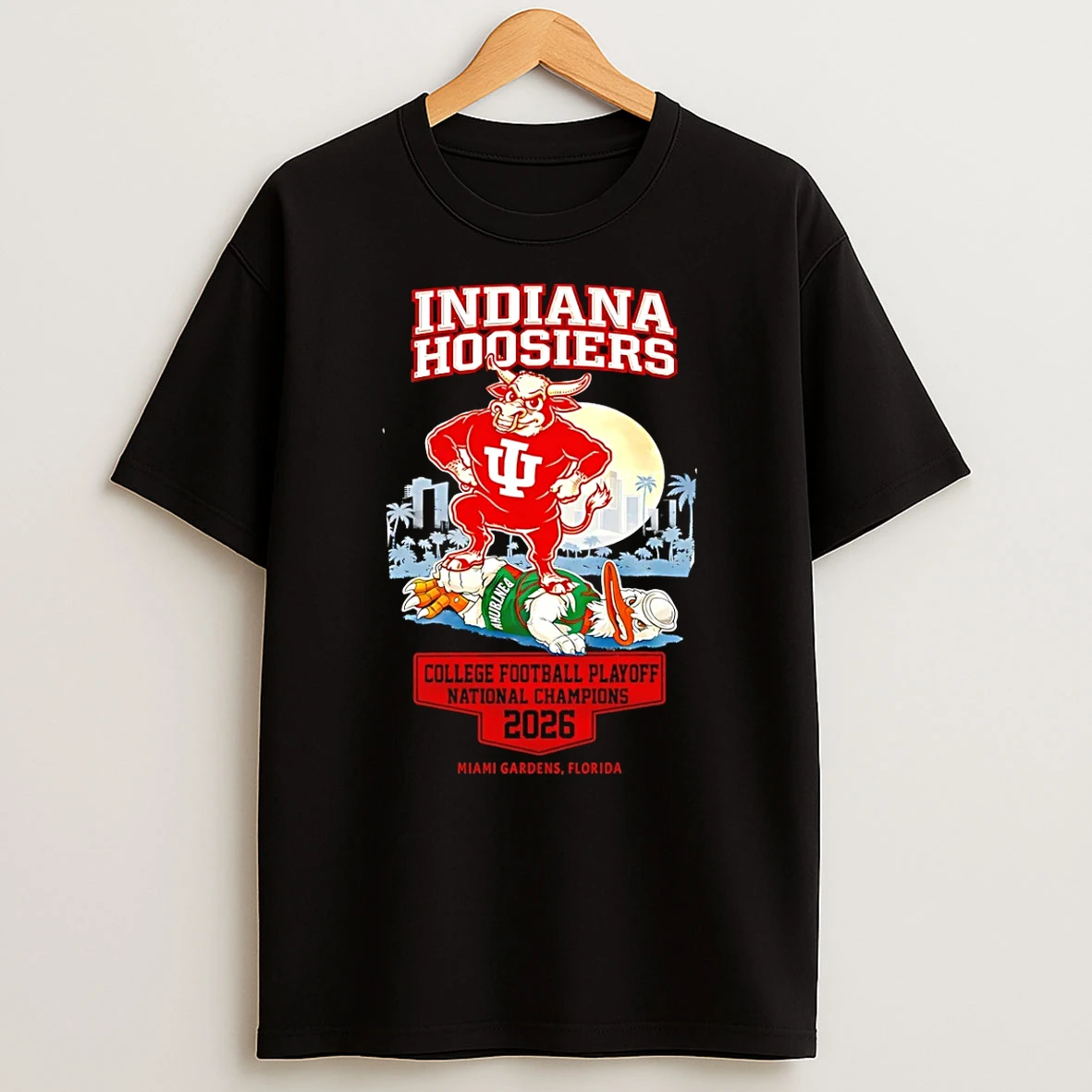 Indiana Hoosiers National Champions 2026 First Time Beat Miami Mascot T Shirt