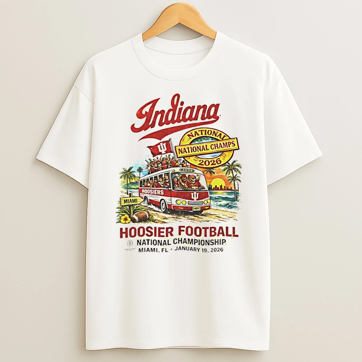 Indiana Hoosiers National Championship 2026 Champs Bus T Shirt