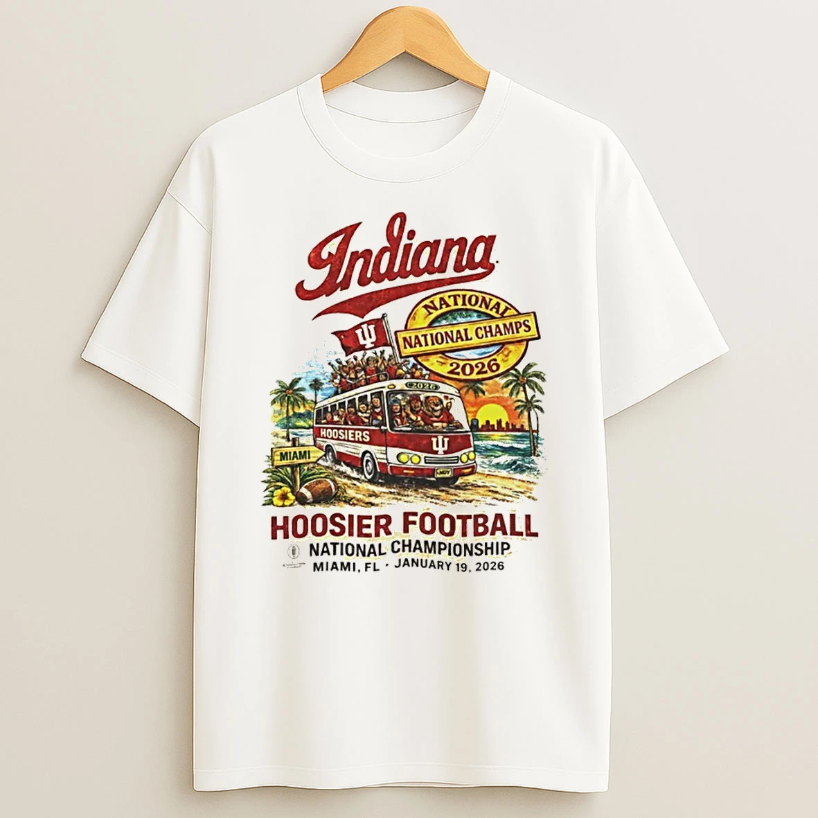 Indiana Hoosiers National Championship 2026 Jan 19th 2026 Miami Victory T Shirt