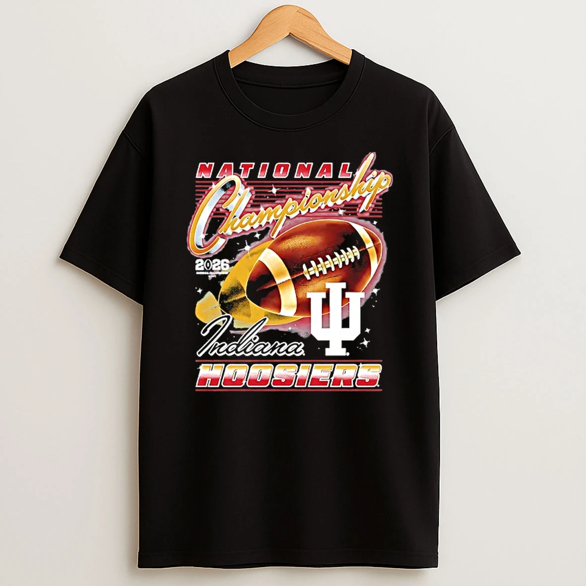 Indiana Hoosiers National Championship College Football Playoff 2026 Flying Ball T Shirt