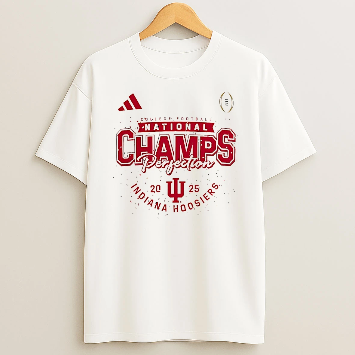 Indiana Hoosiers Perfect Season College Football Playoff 2025 National Champions Logo T Shirt