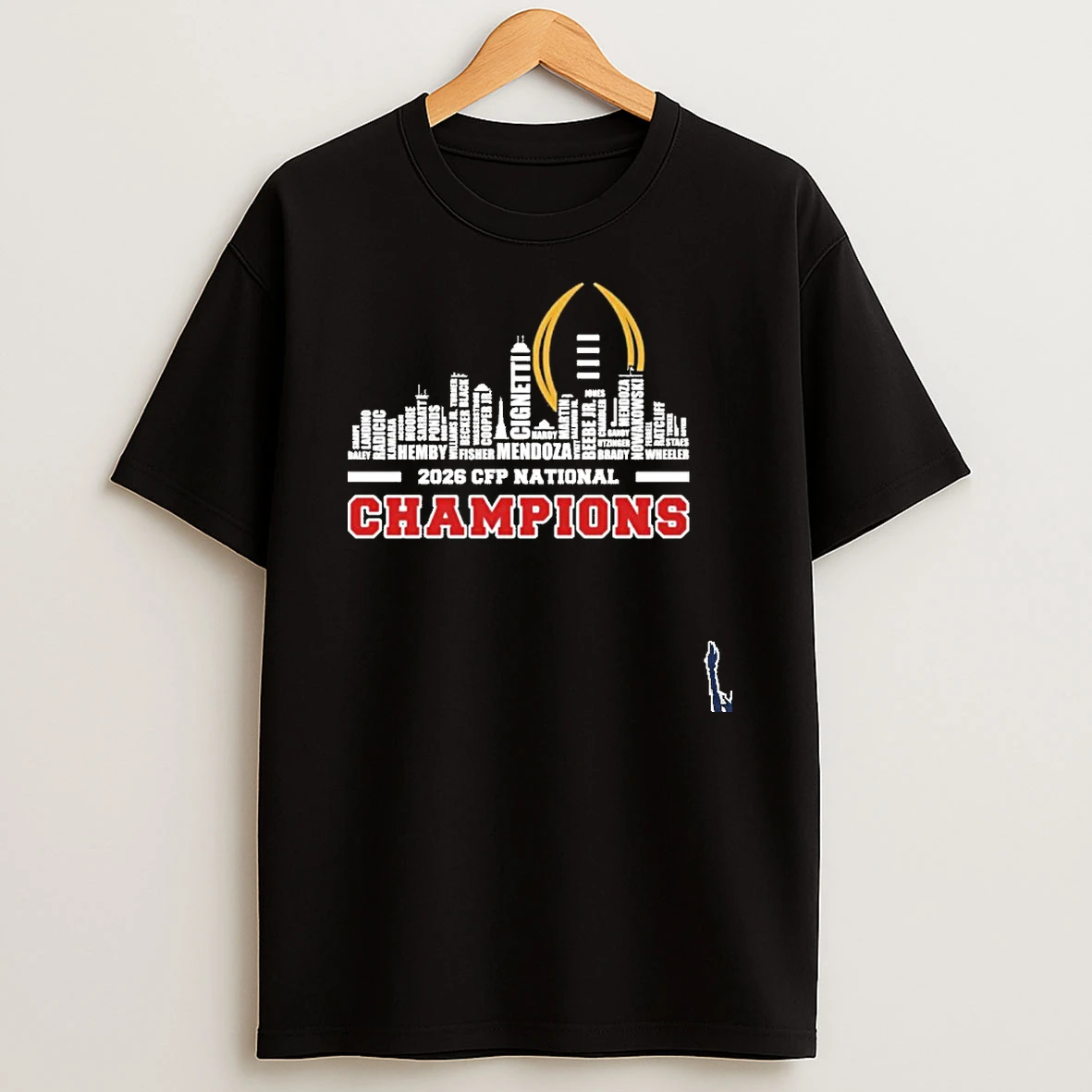 Indiana Hoosiers Skyline Player Names Cfp National Champions T Shirt