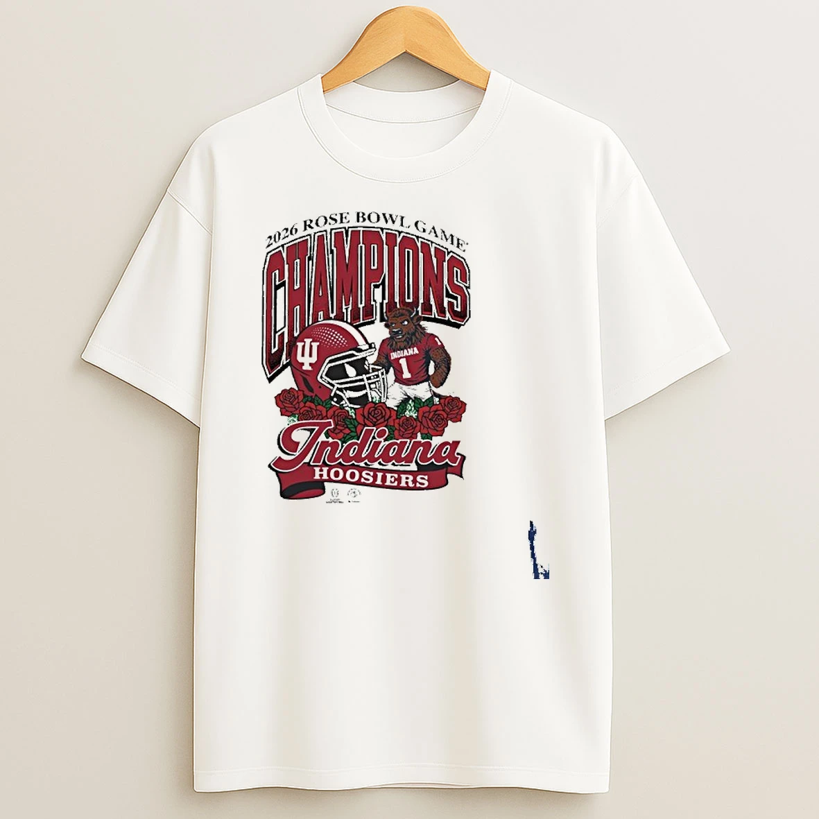 Indiana Hoosiers Something Inked 2026 Rose Bowl Champions Bison T Shirt