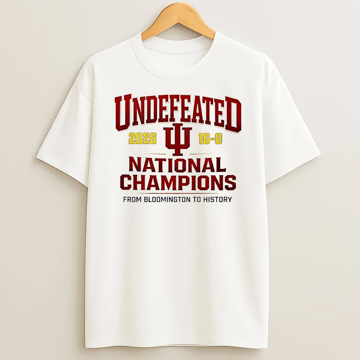 Indiana Hoosiers Undefeated 2026 National Champions The Burning Trident T Shirt