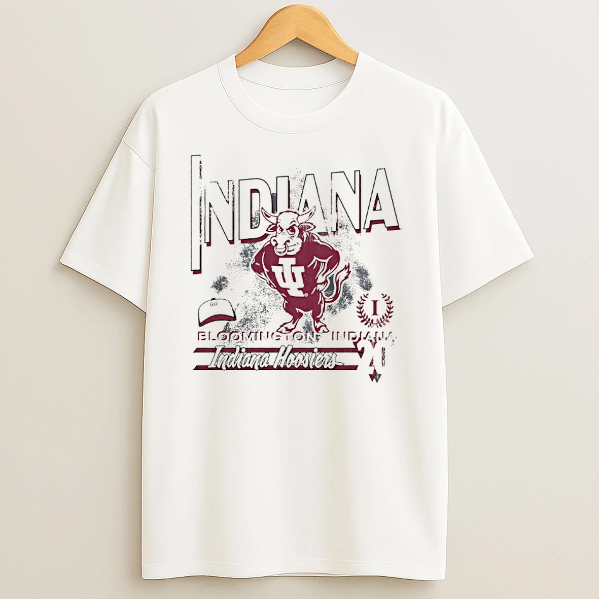 Indiana Hoosiers Vintage Under Mascot Bloomington T Shirt