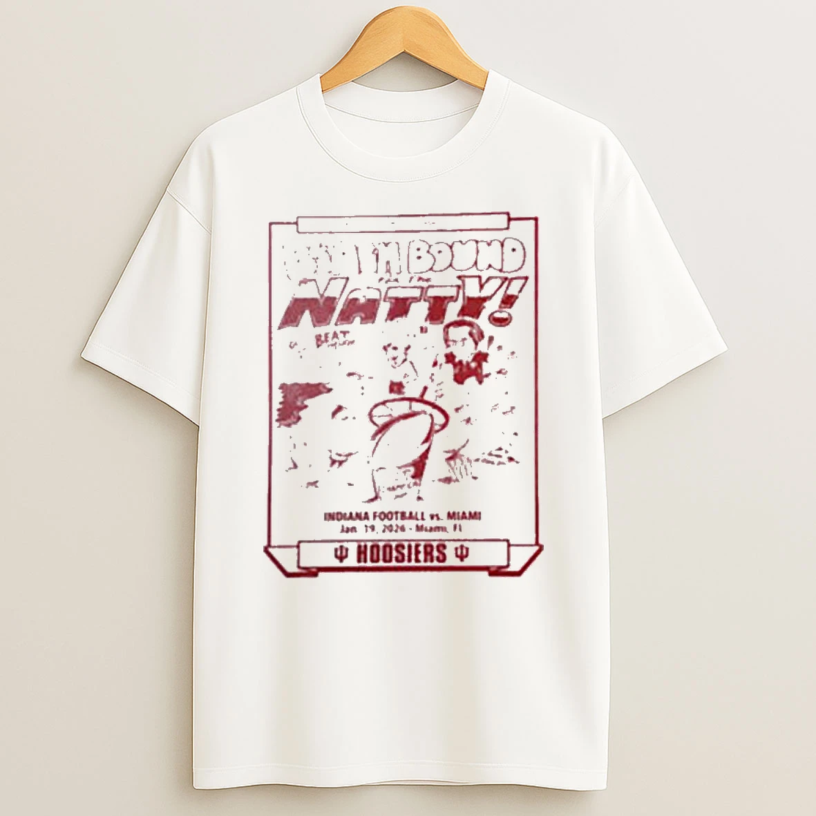 Indiana Hoosiers Vs Miami Hurricanes Beach Bound For The Natty The National Championship On January 19 2026 In Miami Fl T Shirt