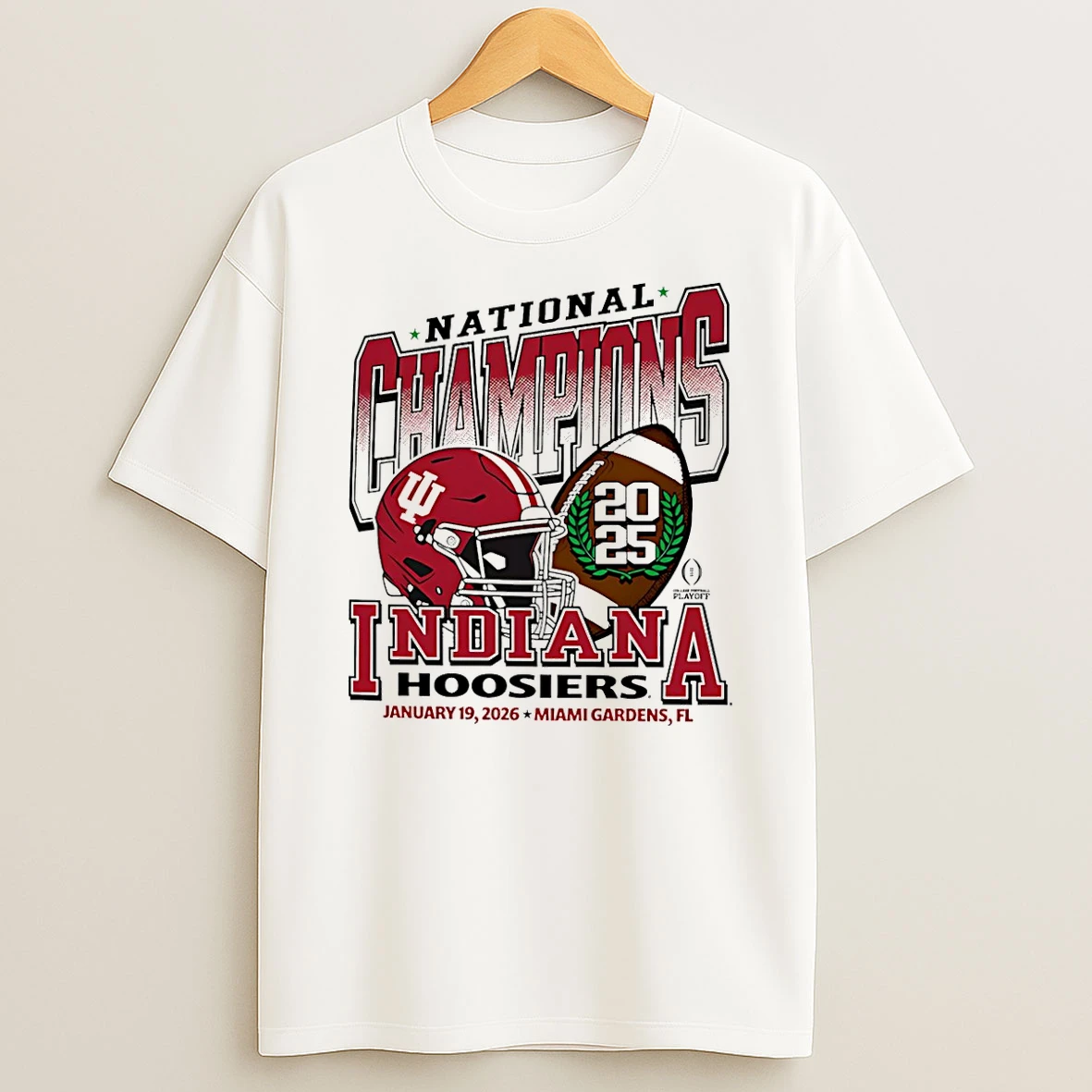 Indiana Hoosiers Football 2025 Cfp National Champions Helmet T Shirt