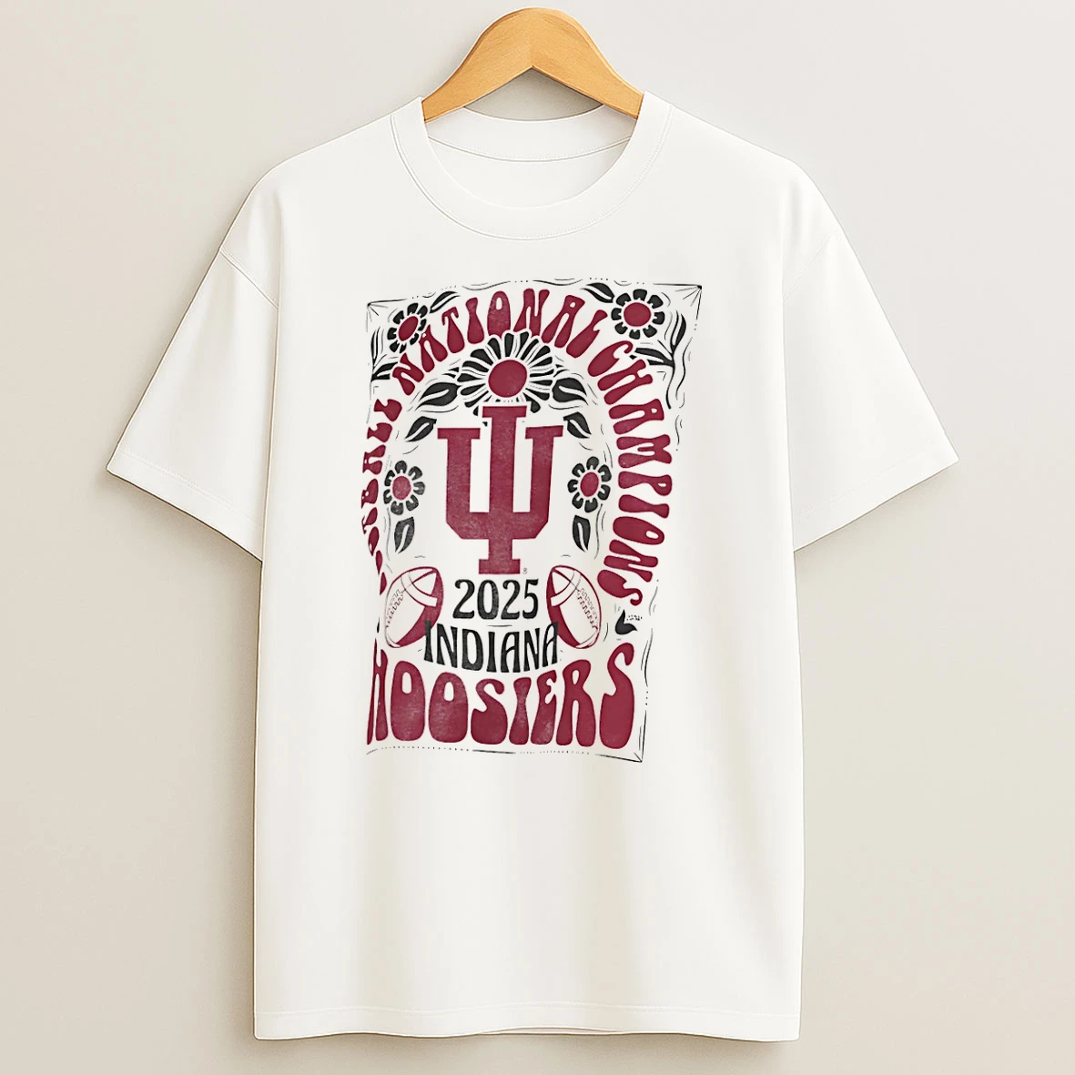Indiana Hoosiers Football Cfp National Champions 2025 Motley T Shirt