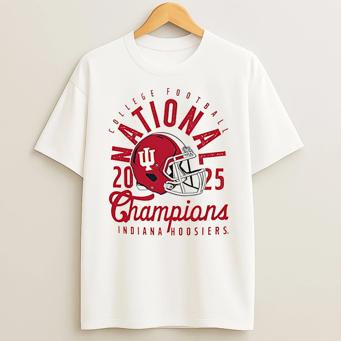 Indiana Hoosiers Football Cfp National Champions 2025 Helmet T Shirt