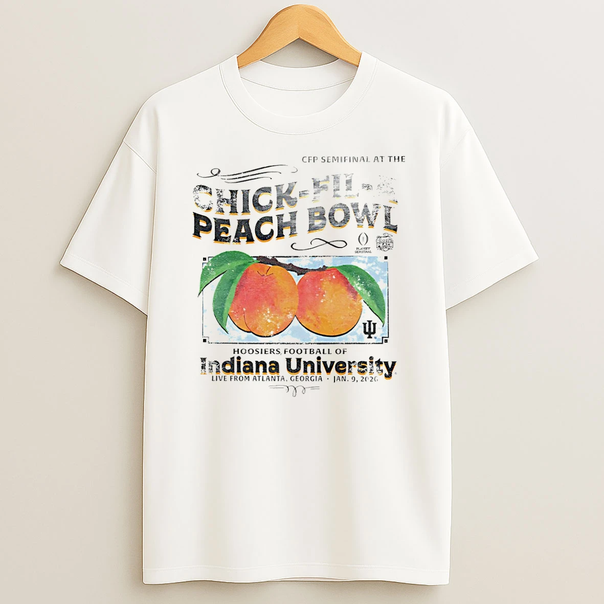 Indiana Hoosiers Football Chick Fil A Peach Bowl 2026 Vintage T Shirt