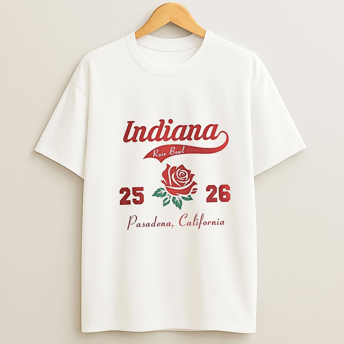 Indiana Rose Bowl 25 26 Indiana Hoosiers Football Pasadena California T Shirt