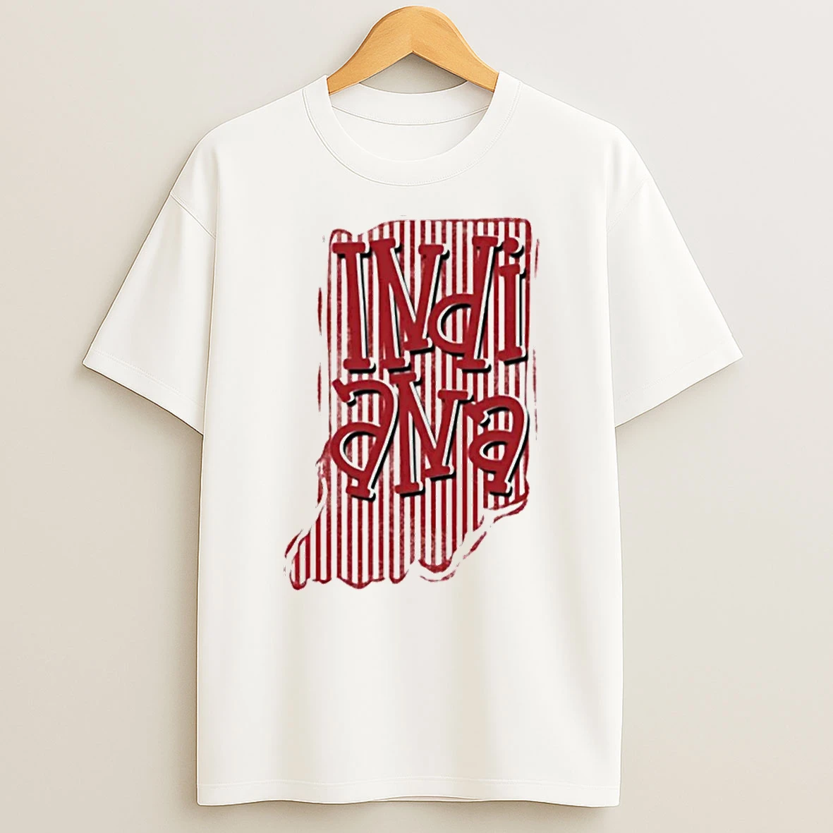 Indiana Stripe Indiana Hoosiers Football T Shirt