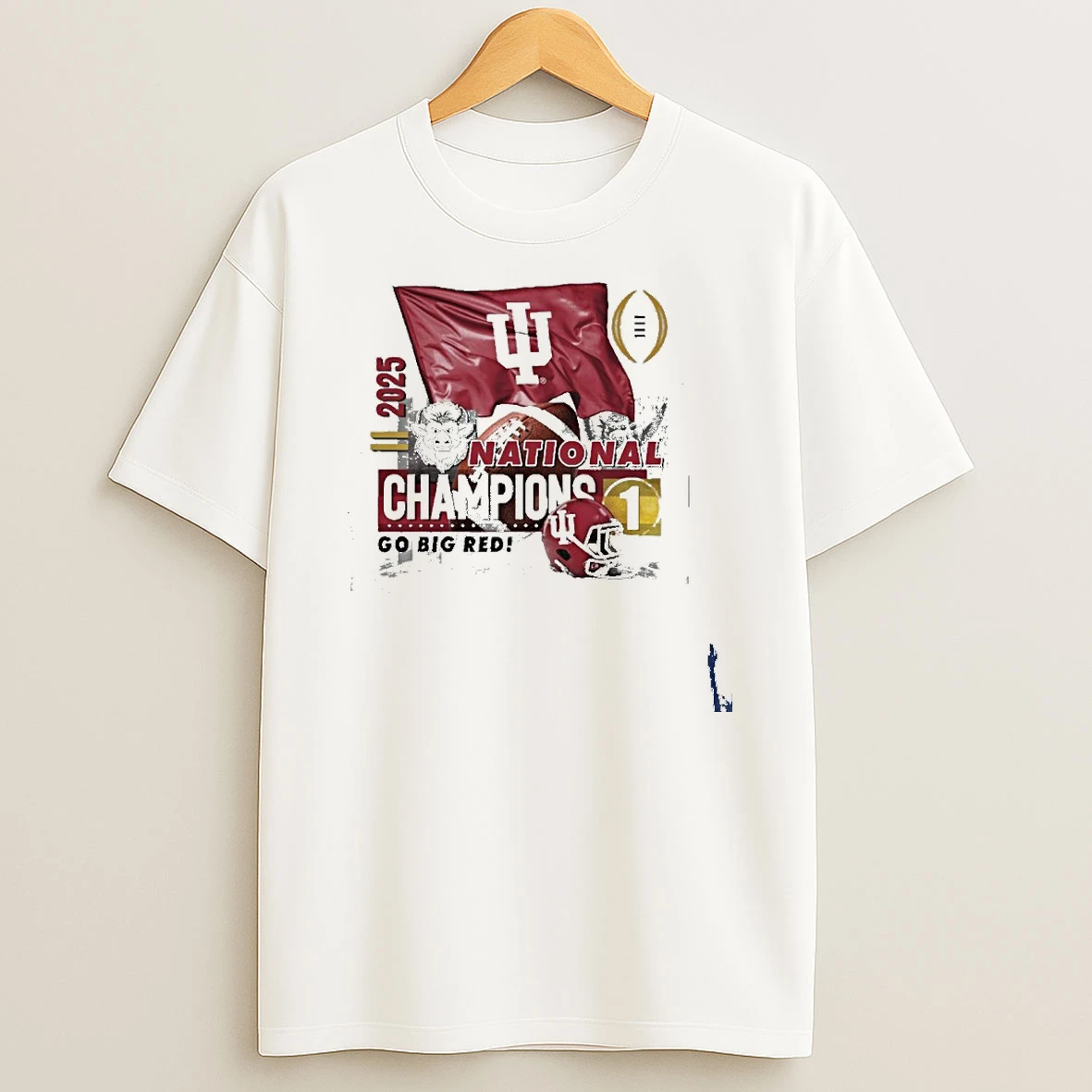 Indiana University Hoosiers Football 2025 National Champions Go Big Red T Shirt