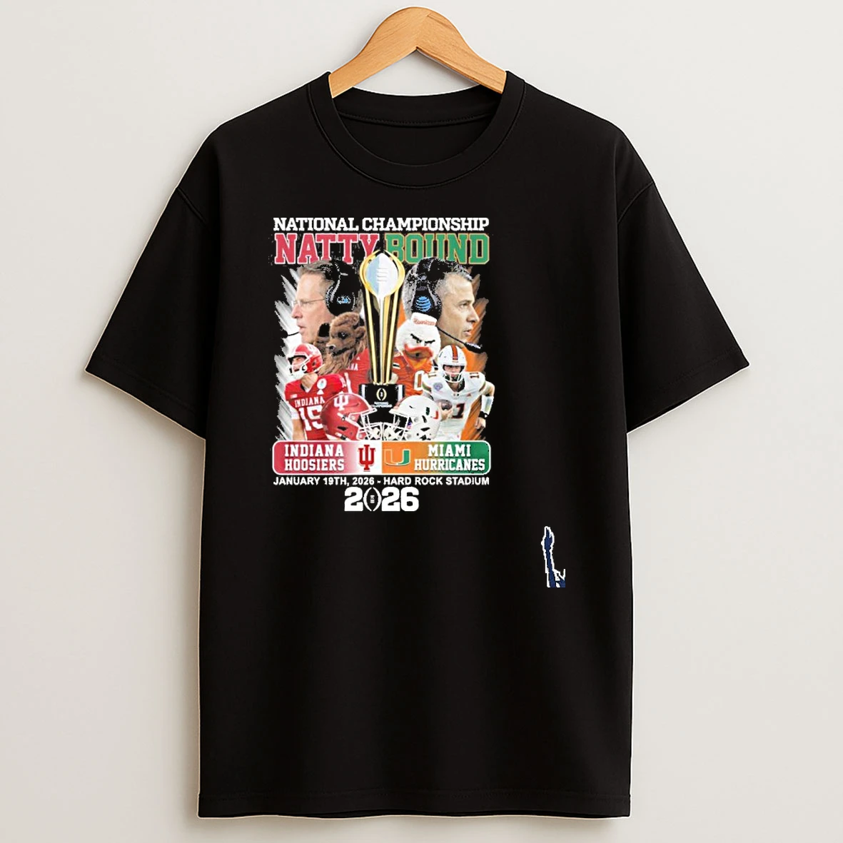 Indiana Vs Miami 2026 National Championship Natty Bound Matchup T Shirt
